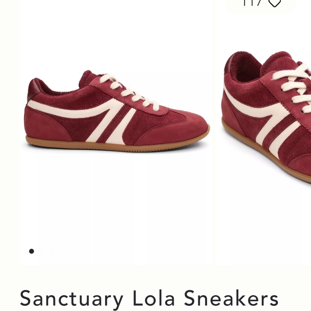 NIB Sanctuary Lola Sneakers Crimson and Natural - Picture 2 of 9